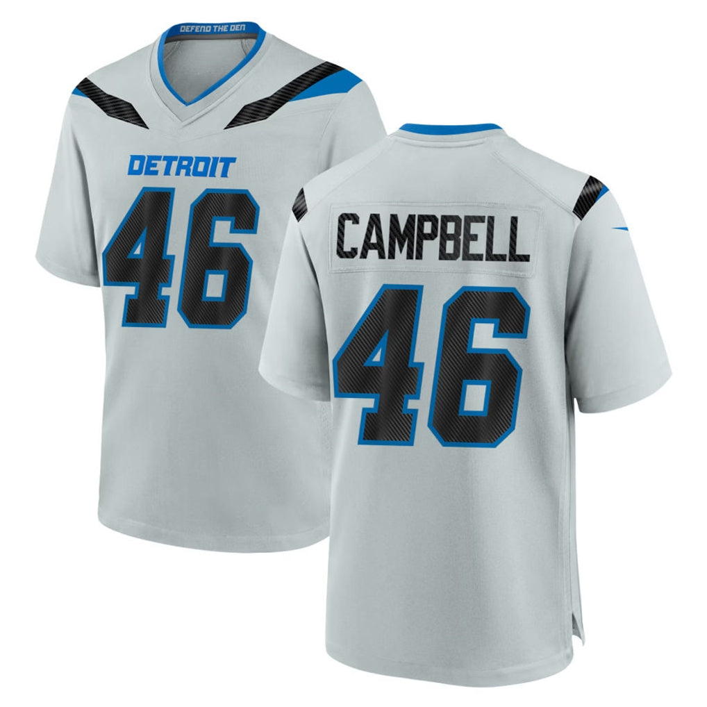 D.Lions #46 Jack Campbell Player Silver 2026 Rivalries Collection Home Game CBdoa Stitched Jerseys