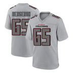 A.Falcons #65 Matthew Bergeron Player Gray Fashion Home Game CBdoa Stitched Jerseys