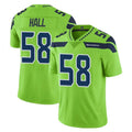 S.Seahawks #58 Derick Hall Player Green Limited Color Rush Home Game CBdoa Stitched Jerseys