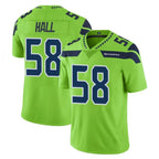 S.Seahawks #58 Derick Hall Player Green Limited Color Rush Home Game CBdoa Stitched Jerseys