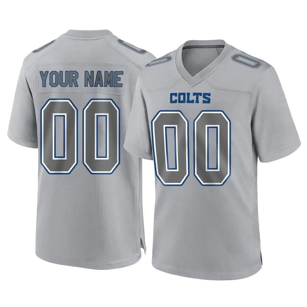 Custom IN.Colts Gray Atmosphere Fashion Home Game Any Name & Numbers CBdoa Stitched Jerseys
