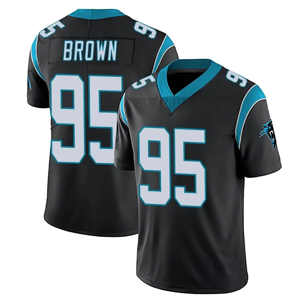 C.Panthers #95 Derrick Brown Player Black Vapor Untouchable Limited Game CBdoa Stitched Jerseys