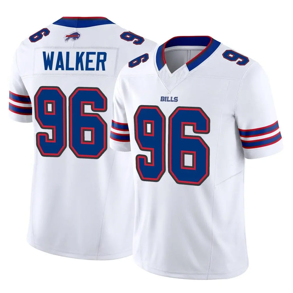 B.Bills #96 Deone Walker Player White Vapor F.U.S.E. Jersey Limited Home Game CBdoa Stitched Jerseys