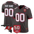 Custom TB.Buccaneers Pewter Limited 2026 Season Vapor F.U.S.E. Home Game Any Name & Numbers CBdoa Stitched Jerseys