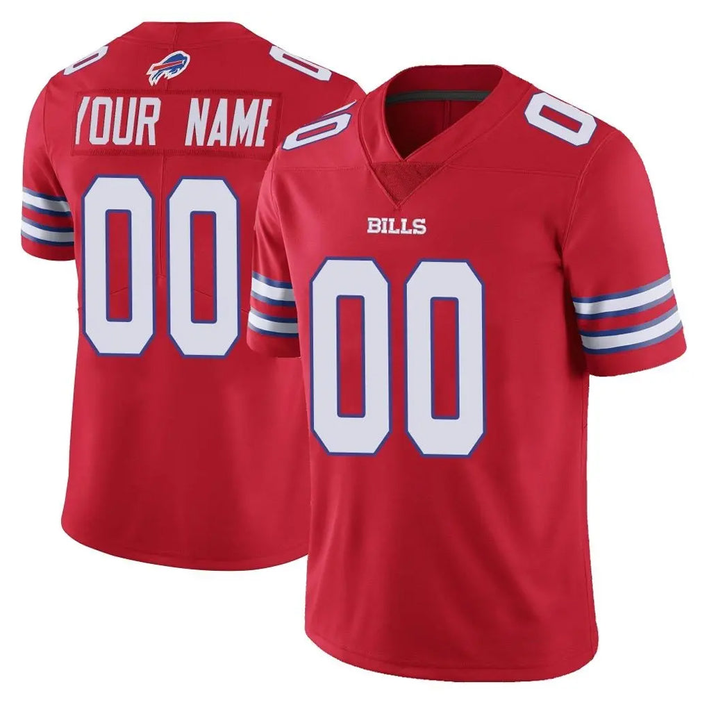 Custom B.Bills Red Vapor Untouchable Limited Any Name & Numbers CBdoa Stitched Jerseys