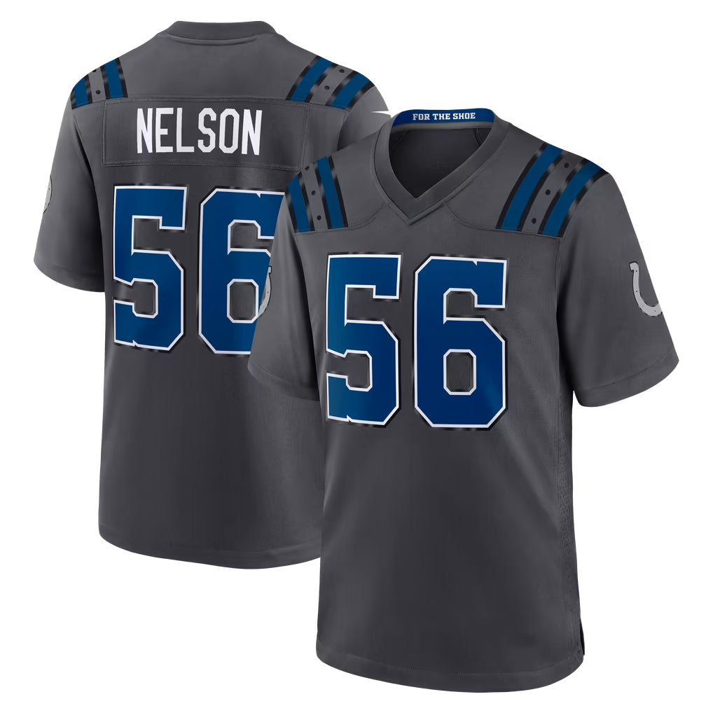 IN.Colts #56 Quenton Nelson Player Anthracite 2026 Rivalries Collection Home Game CBdoa Stitched Jerseys