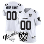Custom LV.Raiders White 65th Anniversary Vapor Limited Home Game Any Name & Numbers CBdoa Stitched Jerseys