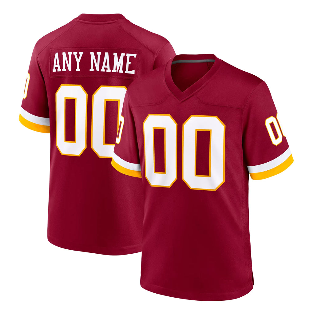 Custom W.Commanders Burgundy Game Home Any Name & Numbers CBdoa Stitched Jerseys