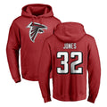A.Falcons #32 Cash Jones Player Red Pullover Hoodies Home Game CBdoa Stitched Jerseys