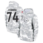 D.Broncos #74 Ben Powers Player Arctic Camo Salute to Service Hoodies Limited Game CBdoa Stitched Jerseys