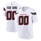 Custom H.Texans White Home Game Any Name & Numbers CBdoa Stitched Jerseys