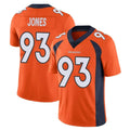 D.Broncos #93 D.J. Jones Player Orange Color Vapor Untouchable Limited Game CBdoa Stitched Jerseys