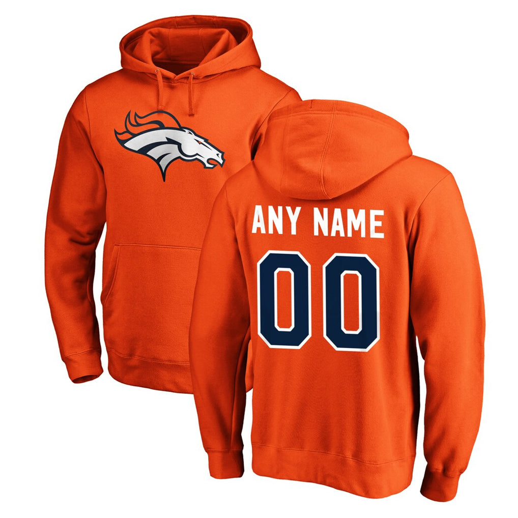 Custom D.Broncos Orange Pullover Hoodie Limited Any Name & Numbers CBdoa Stitched Jerseys