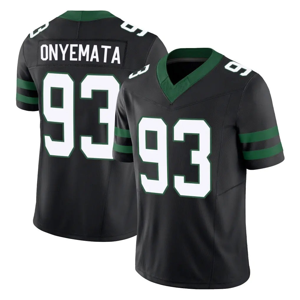 NY.Jets #93 David Onyemata Player Black Limited Legacy Vapor F.U.S.E. Home Game CBdoa Stitched Jerseys