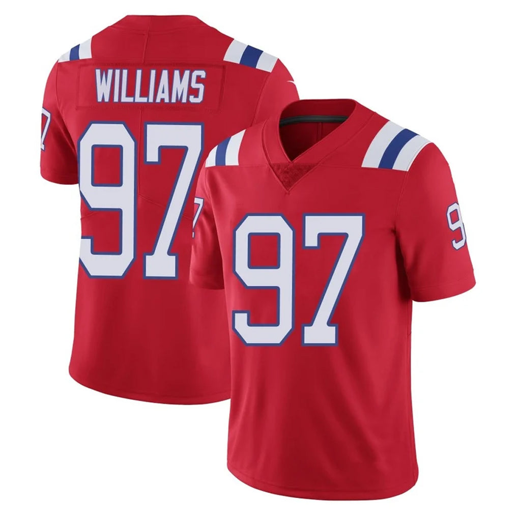 NE.Patriots #97 Milton Williams Player Red Vapor Untouchable Home Game CBdoa Stitched Jerseys