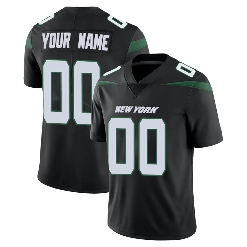 Custom NY.Jets Black Limited Vapor Home Game Any Name & Numbers CBdoa Stitched Jerseys