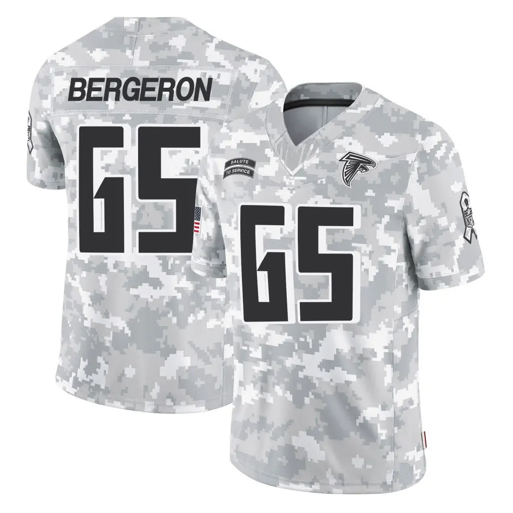 A.Falcons #65 Matthew Bergeron Player Camo Salute to Service Limited CBdoa Stitched Jerseys