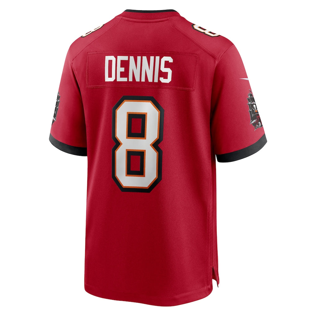 CBdoa TB.Buccaneers #8 SirVocea Dennis Red Game Jersey