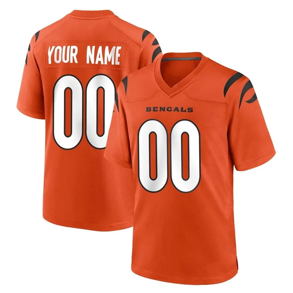 Custom C.Bengals Orange Home Game Any Name & Numbers CBdoa Stitched Jerseys
