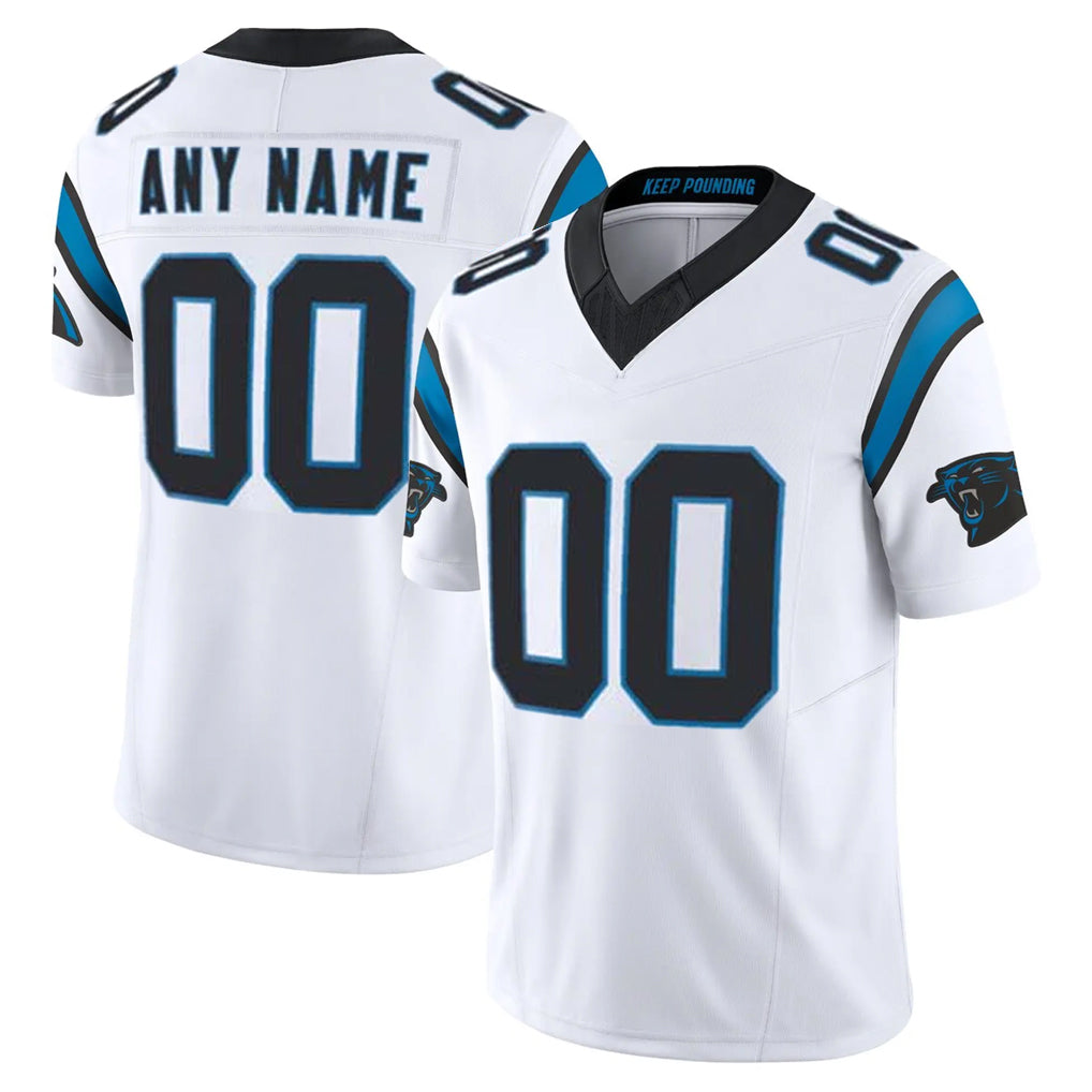 Custom C.Panthers White Vapor F.U.S.E. Limited Home Game Any Name & Numbers CBdoa Stitched Jerseys