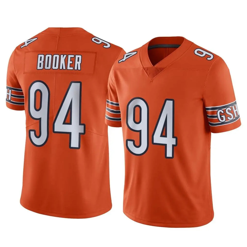 C.Bears #94 Austin Booker Player Orange Alternate Vapor Limited Home Game CBdoa Stitched Jerseys