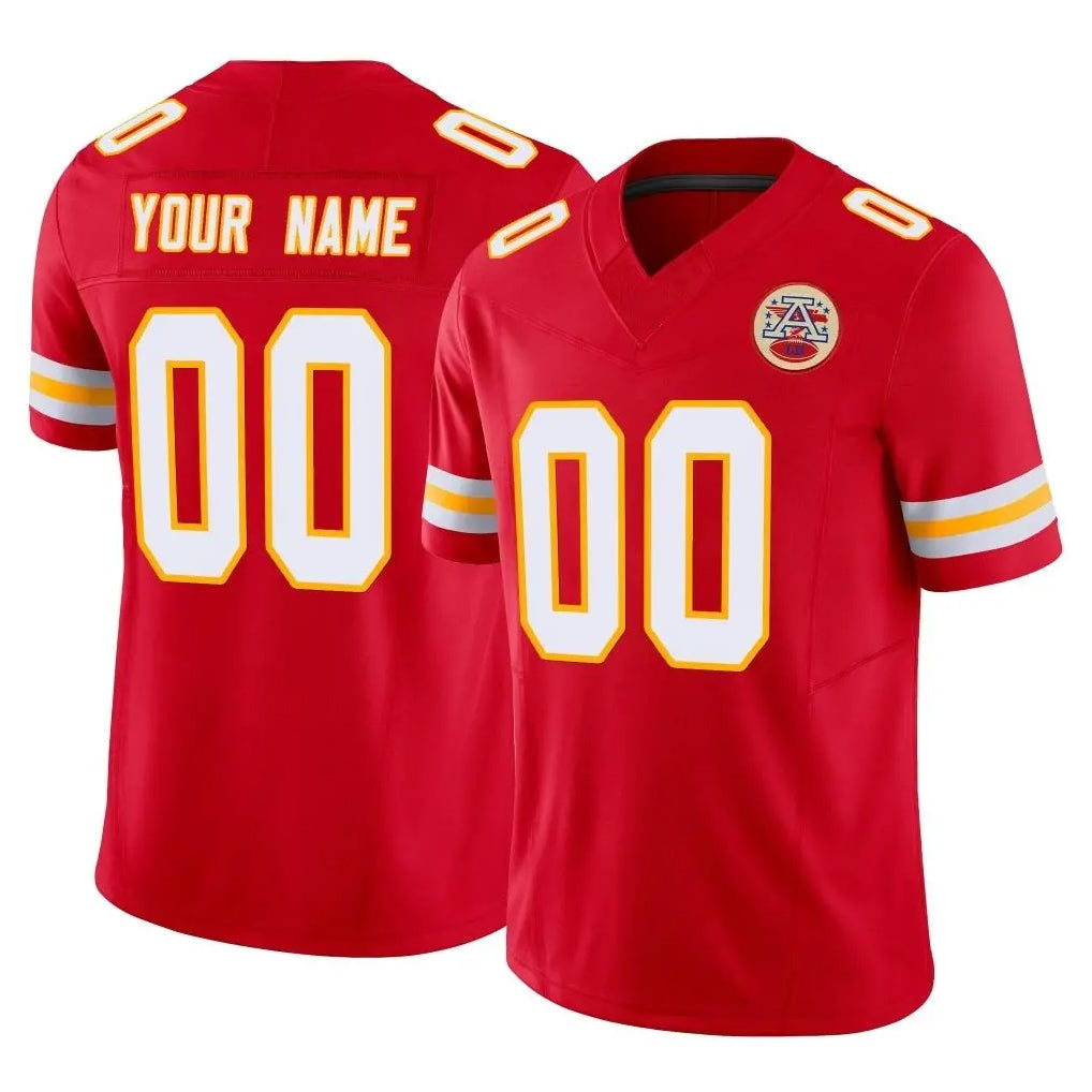 Custom KC.Chiefs Red Limited Vapor F.U.S.E. Home Game Any Name & Numbers CBdoa Stitched Jerseys