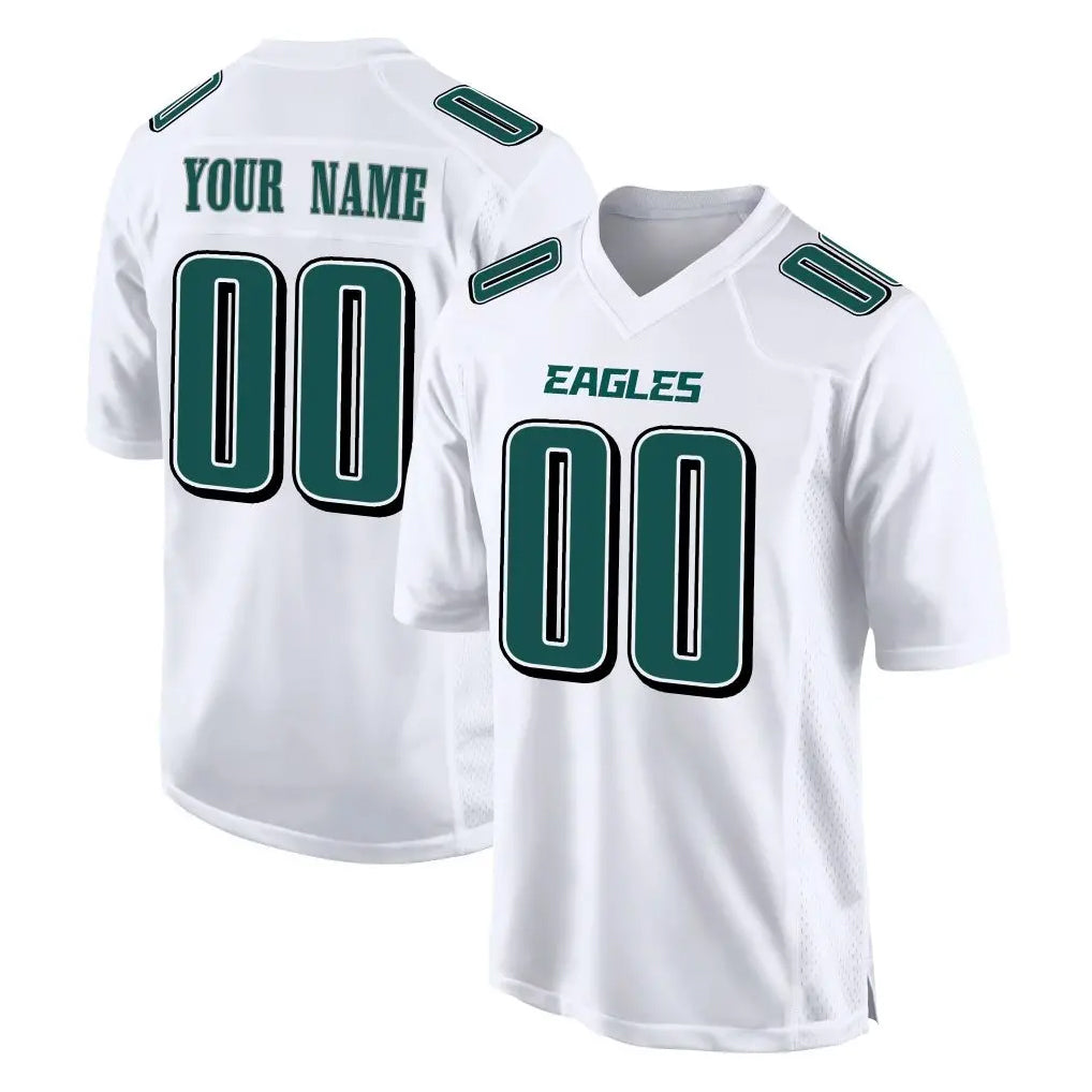 Custom P.Eagles White Tundra Fashion Home Game Any Name & Numbers CBdoa Stitched Jerseys