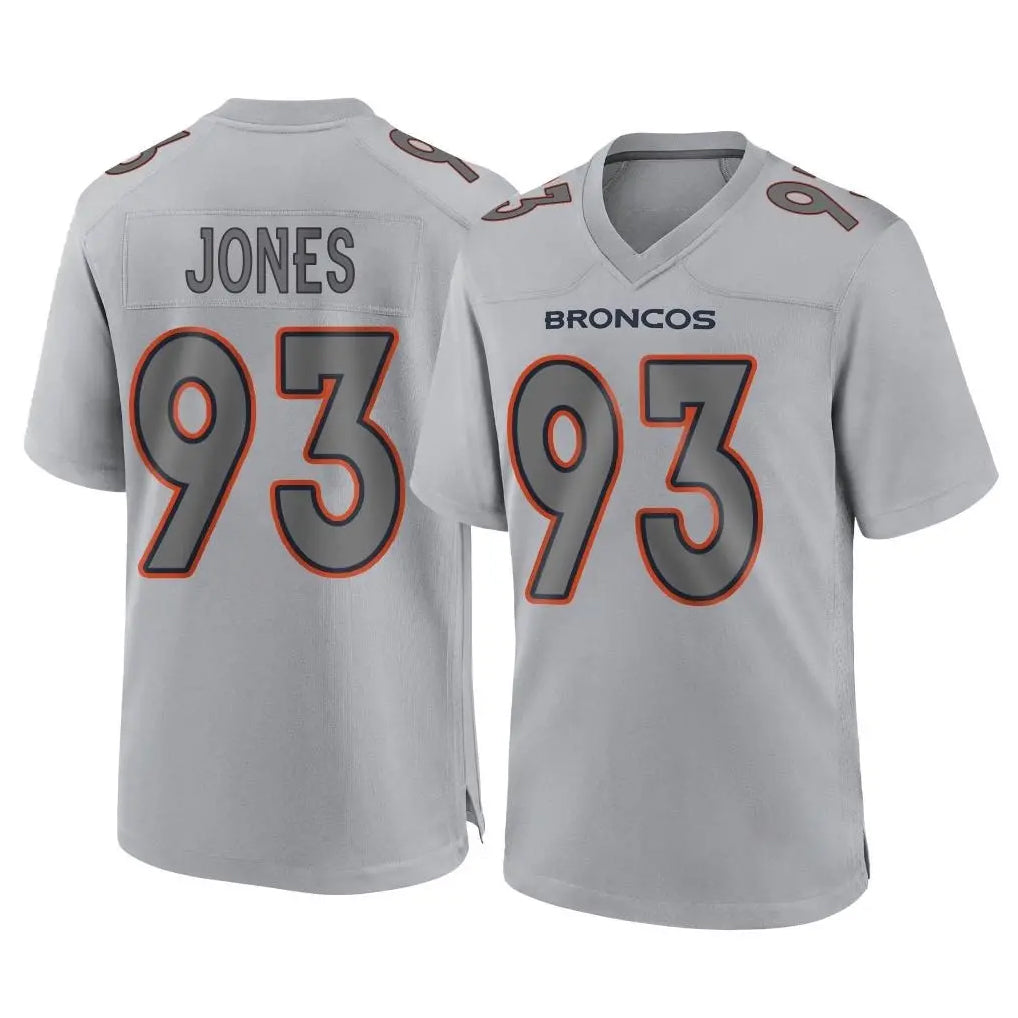 D.Broncos #93 D.J. Jones Player Gray Atmosphere Fashion Limited Game CBdoa Stitched Jerseys