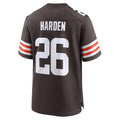 CBdoa C.Browns #26 Myles Harden Brown Team Game Jersey