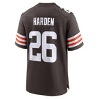 CBdoa C.Browns #26 Myles Harden Brown Team Game Jersey