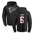 A.Falcons #6 Nick Folk Player Black LOGO Pullover Hoodies Home Game CBdoa Stitched Jerseys