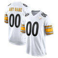 Custom P.Steelers White Home Game Any Name & Numbers CBdoa Stitched Jerseys