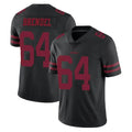 SF.49ers #64 Jake Brendel Player Black Alternate Limited Vapor Untouchable Home Game CBdoa Stitched Jerseys
