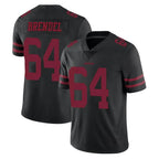SF.49ers #64 Jake Brendel Player Black Alternate Limited Vapor Untouchable Home Game CBdoa Stitched Jerseys
