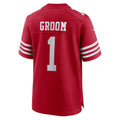 CBdoa SF.49ers #1 Groom Scarlet Game Jersey