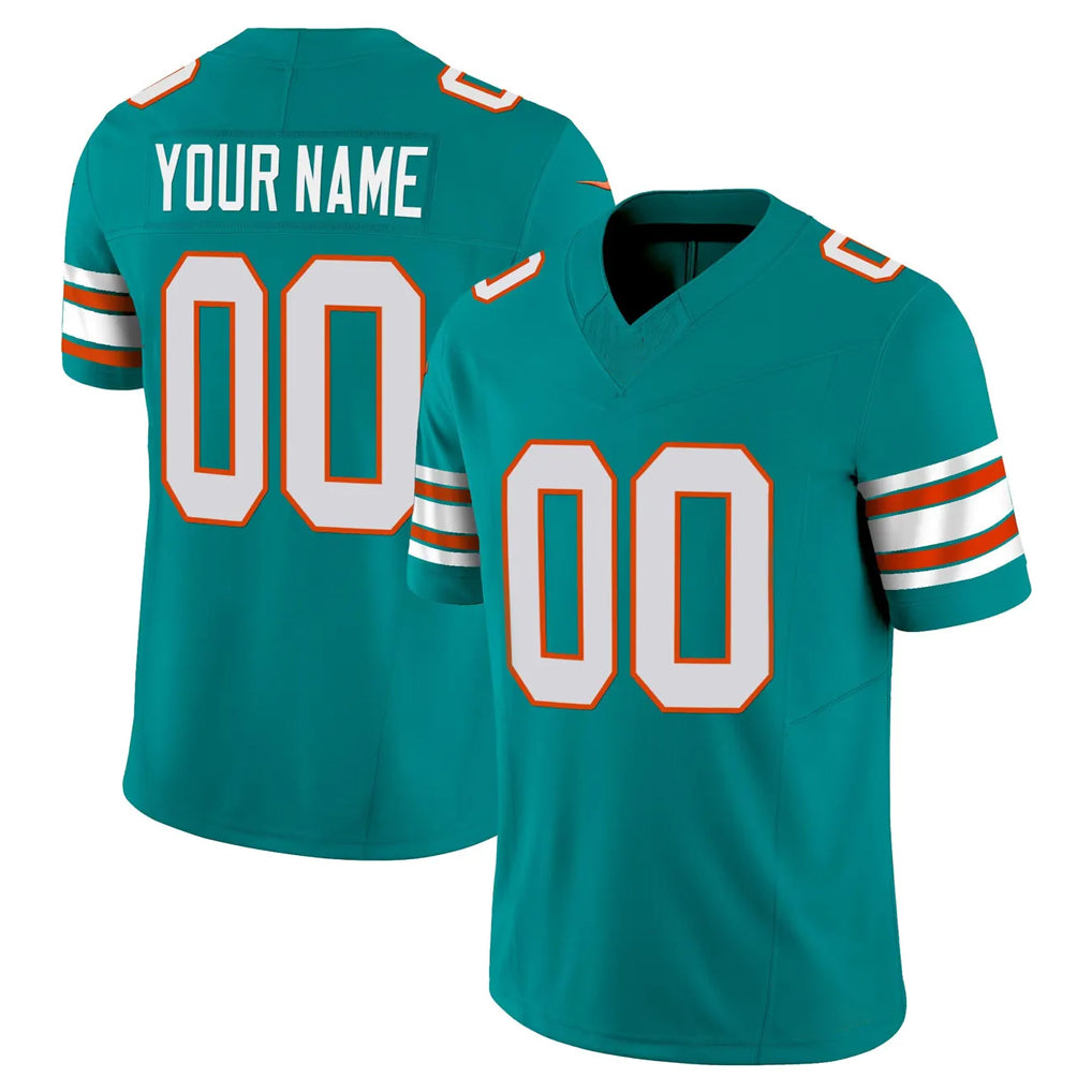 Custom M.Dolphins Aqua Limited Alternate Vapor F.U.S.E. Home Game Any Name & Numbers CBdoa Stitched Jerseys