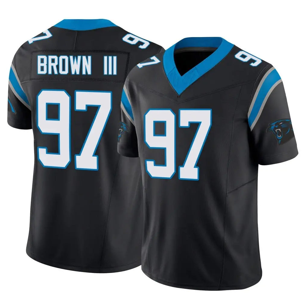 C.Panthers #97 Bobby Brown III Player Black Vapor F.U.S.E. Limited Home Game CBdoa Stitched Jerseys