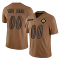 Custom P.Steelers Brown Limited Salute To Service Home Game Any Name & Numbers CBdoa Stitched Jerseys