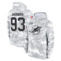 M.Dolphins #93 Zeek Biggers Player Arctic Camo Salute to Service Hoodies Limited Game CBdoa Stitched Jerseys