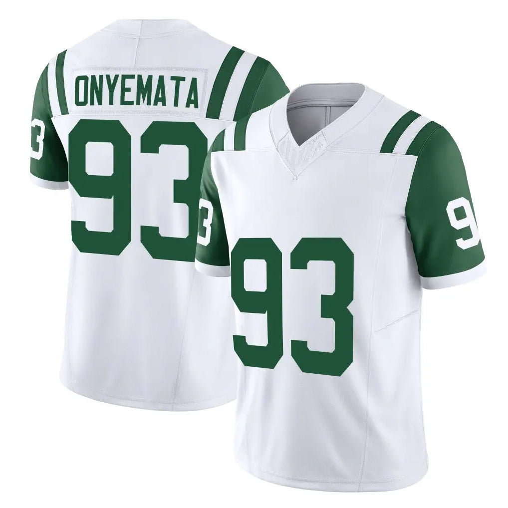 NY.Jets #93 David Onyemata Player White Limited Classic Vapor F.U.S.E. Home Game CBdoa Stitched Jerseys