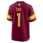 CBdoa W.Commanders #1 Dad Burgundy Game Jersey