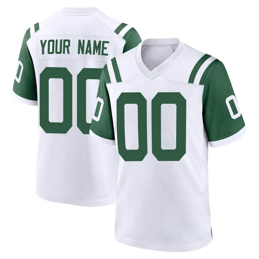 Custom NY.Jets White Classic Home Game Any Name & Numbers CBdoa Stitched Jerseys