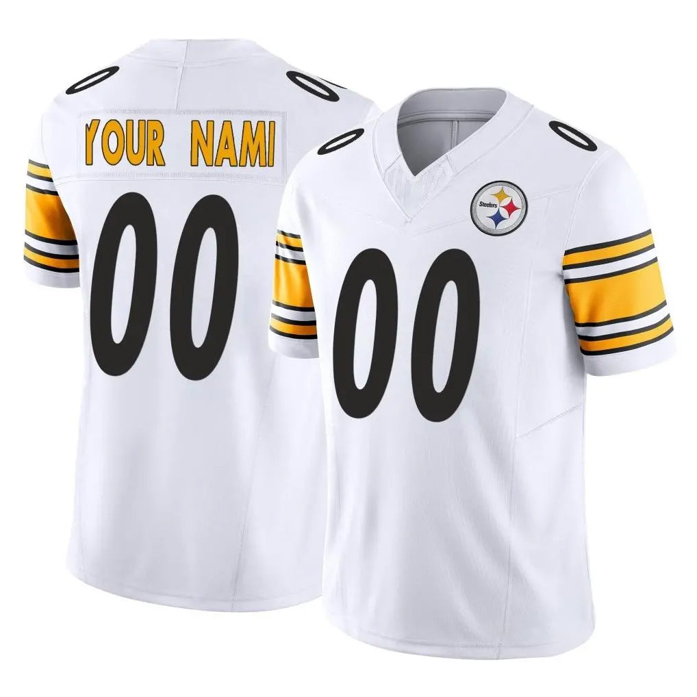 Custom P.Steelers White Limited Vapor F.U.S.E. Home Game Any Name & Numbers CBdoa Stitched Jerseys