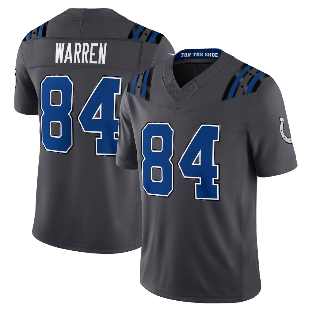 IN.Colts #84 Tyler Warren Player Anthracite Limited 2026 Rivalries Collection Home Game CBdoa Stitched Jerseys