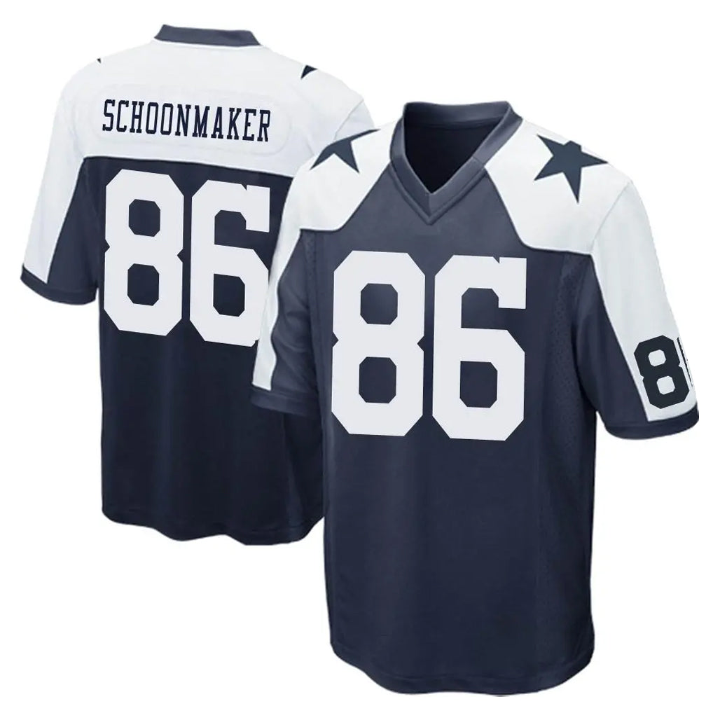 D.Cowboys #86 Luke Schoonmaker Player Navy-White Alternate Home Game CBdoa Stitched Jerseys