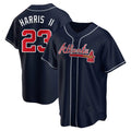 CBdoa A.Braves #23 Michael Harris II player Navy Replica Alternate Stitched Jerseys