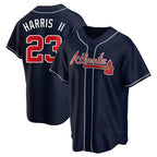 CBdoa A.Braves #23 Michael Harris II player Navy Replica Alternate Stitched Jerseys