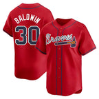 CBdoa A.Braves #30 Drake Baldwin player Red Limited Alternate Stitched Jerseys