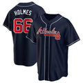 CBdoa A.Braves #66 Grant Holmes Player Navy Replica Alternate Stitched Jerseys