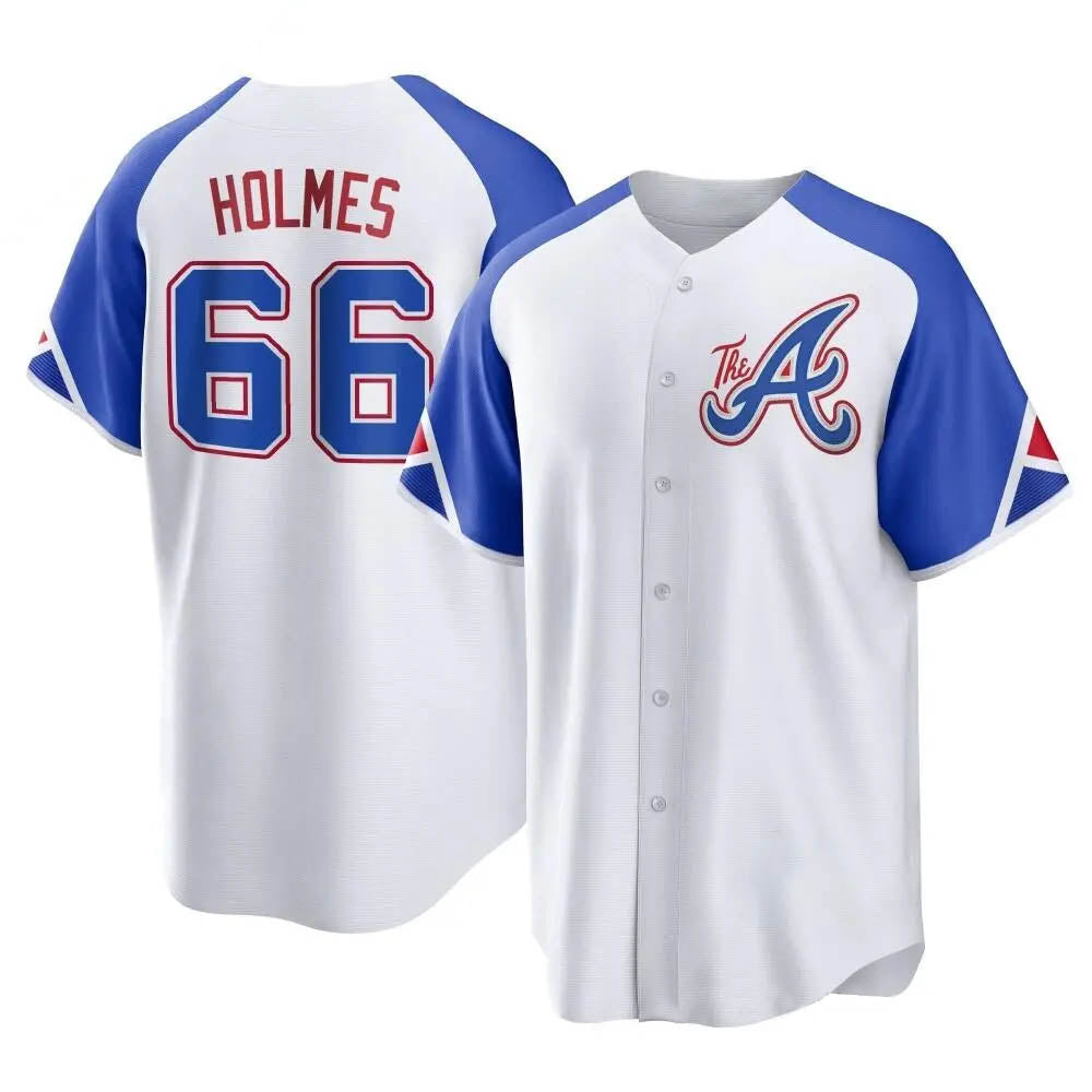 CBdoa A.Braves #66 Grant Holmes Player White Replica City Connect Stitched Jerseys